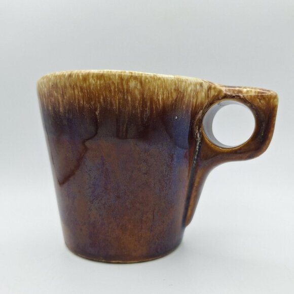 Hull Pottery Brown Drip Coffee Mug Cup Oven Proof USA Vintage Stoneware - Picture 2 of 7